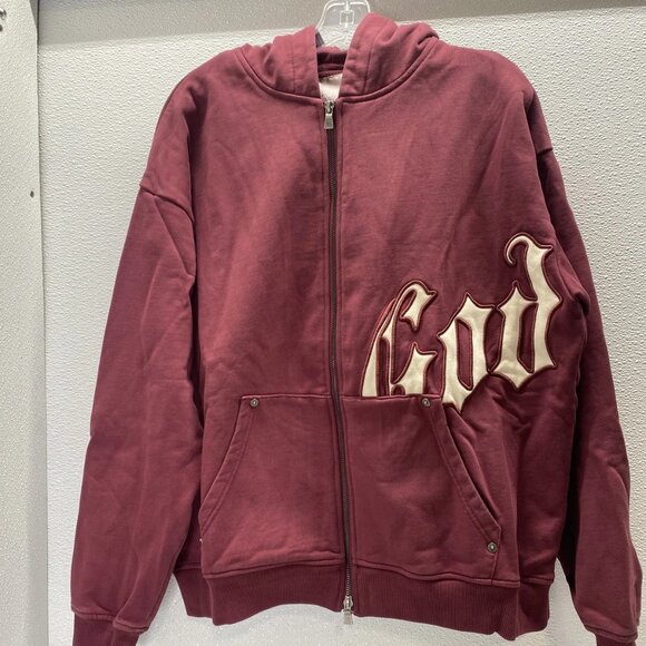 Godspeed Men's OG Logo V2 Zip-Up Hoodie Jacket Size M | Color: Maroon Red - Picture 1 of 7